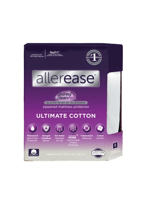 Aller Ease Mattress Protector Polyester Blend White King
