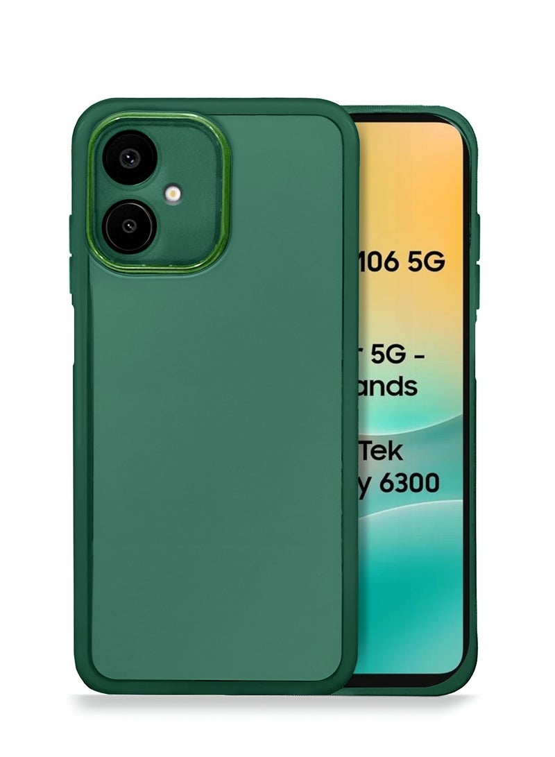دبليو تيك سامسونج جالاكسي M06 / سامسونج جالاكسي F06 5G 2025 ناعم شفاف TPU سيليكون هاتف رفيع للغاية أنيق مطلي بالكهرباء غطاء العلبة الخلفي للكاميرا - أخضر غامق - Image 1