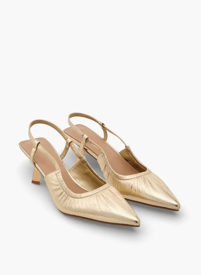 Women Cone Heel Slingback Shoes