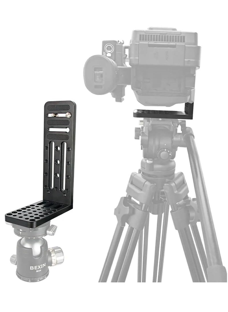 Generic Universal L Camera Bracket with Quick Release Plate for DSLR Cameras - Vertical & Horizontal Switching for Canon, Nikon, Sony, DJI Osmo, Ronin, and Zhiyun Stabilizers & Tripods.  - Image 1