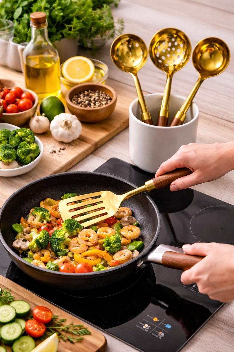 Stainless Steel Kitchen Utensil, Heat Resistant, Ergonomic Handle, for Frying, Serving and Cooking, Dishwasher Safe (Soup Ladle) - Image 2