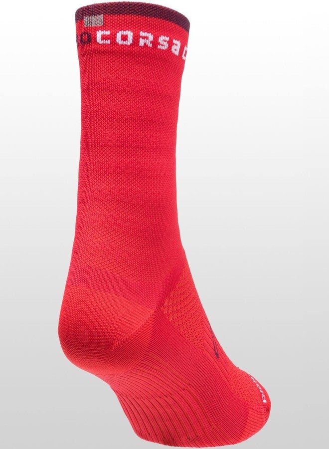 CASTELLI Rosso Corsa 11 Sock - Women's Hibiscus, L/Xl - Image 2