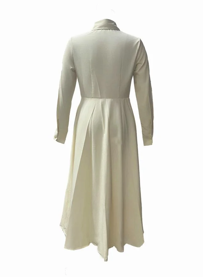 Take Two  Take Two Solid Long Sleeve Button Shirt Midi Dress for Women | Best Price UAE