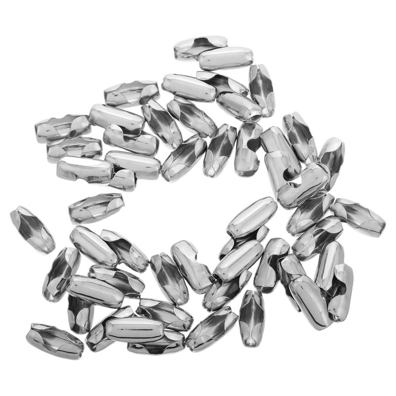 50pcs Stainless Steel Ball Chain Connectors Jewelry Making Clasp Necklace Bracelet DIY - Image 2