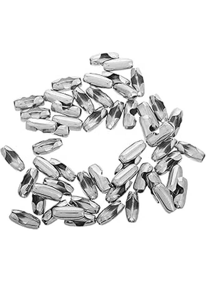 50pcs Stainless Steel Ball Chain Connectors Jewelry Making Clasp Necklace Bracelet DIY - Image 1