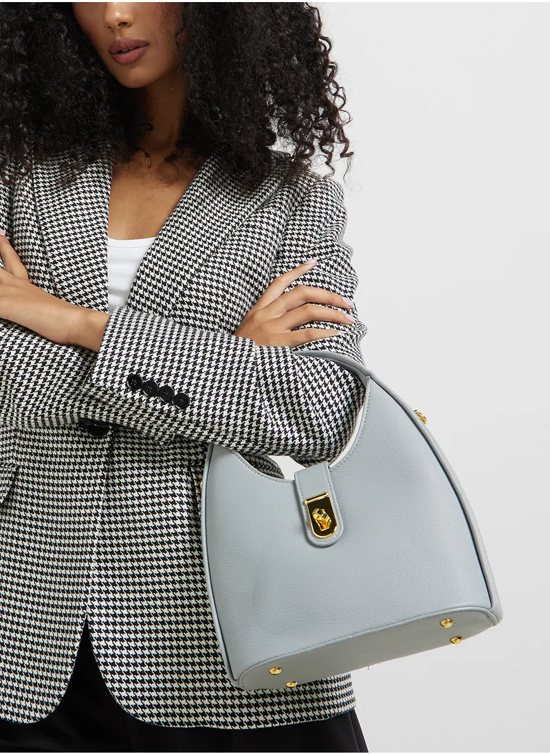 ELLA Satchel Bag With Metal Trim Detail