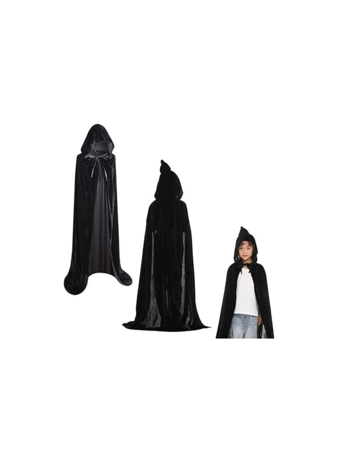 Home Smart Home Smart Velvet Hooded Cloak Long Costume for Boys and Girls 