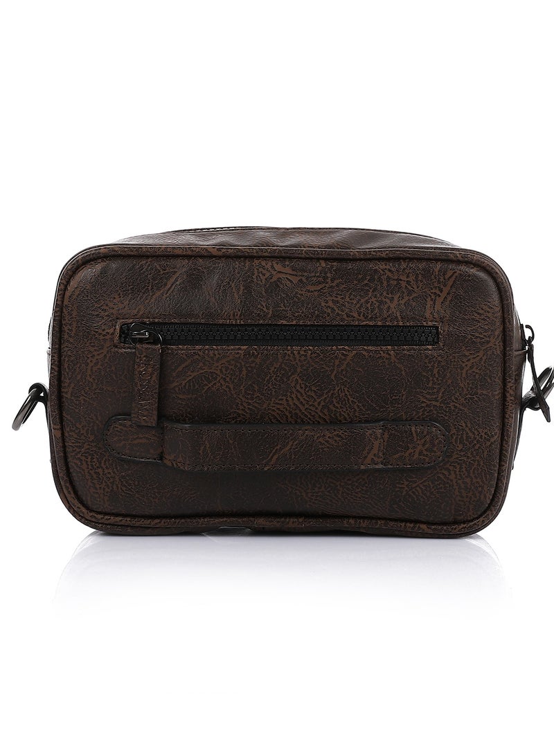 Crossland CROSSLAND PU Leather Clutch Handbag - Crossbody Bag For Men With Zipper Closure - Image 4