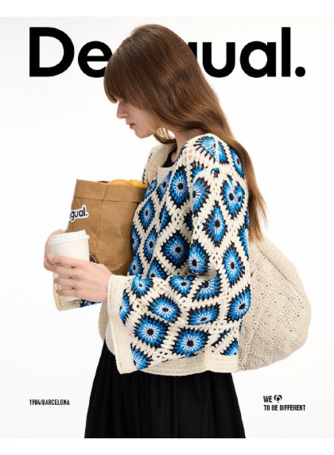 DESIGUAL ss25 Diamond Crochet Knit Women's Sweater - Image 1