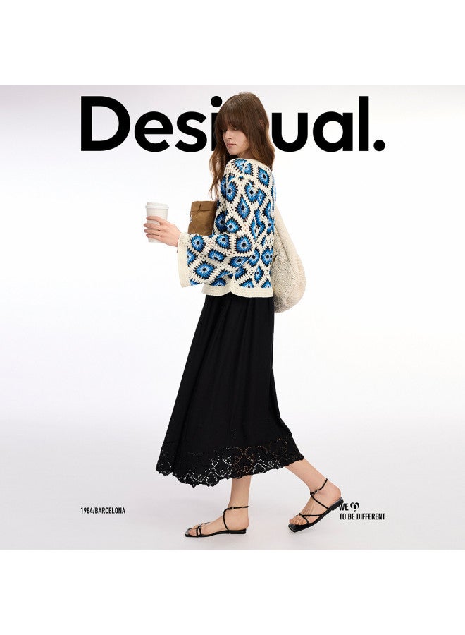 DESIGUAL ss25 Diamond Crochet Knit Women's Sweater - Image 3
