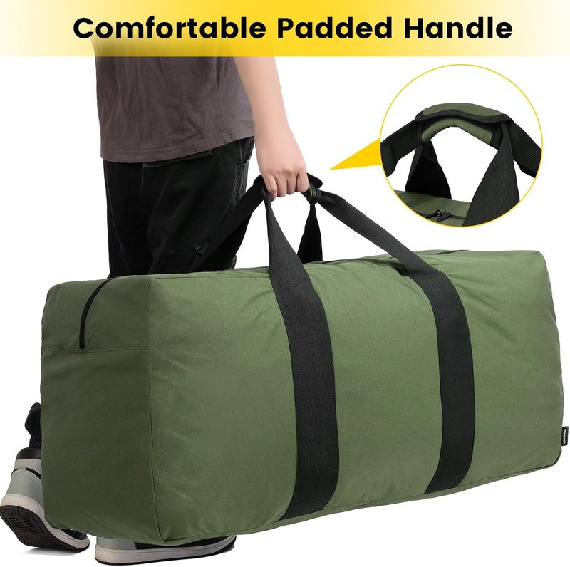 Vorspack Extra Large Duffle Bag for Travel - 100L Duffel Bag for Men Gear Bag for Storage Foldable Weekender Bag for Overnight Camping - Black - Image 4