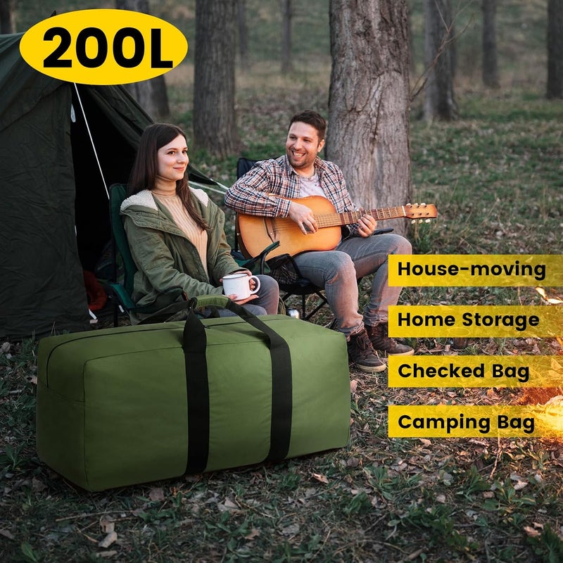 Vorspack Extra Large Duffle Bag for Travel - 100L Duffel Bag for Men Gear Bag for Storage Foldable Weekender Bag for Overnight Camping - Black - Image 5