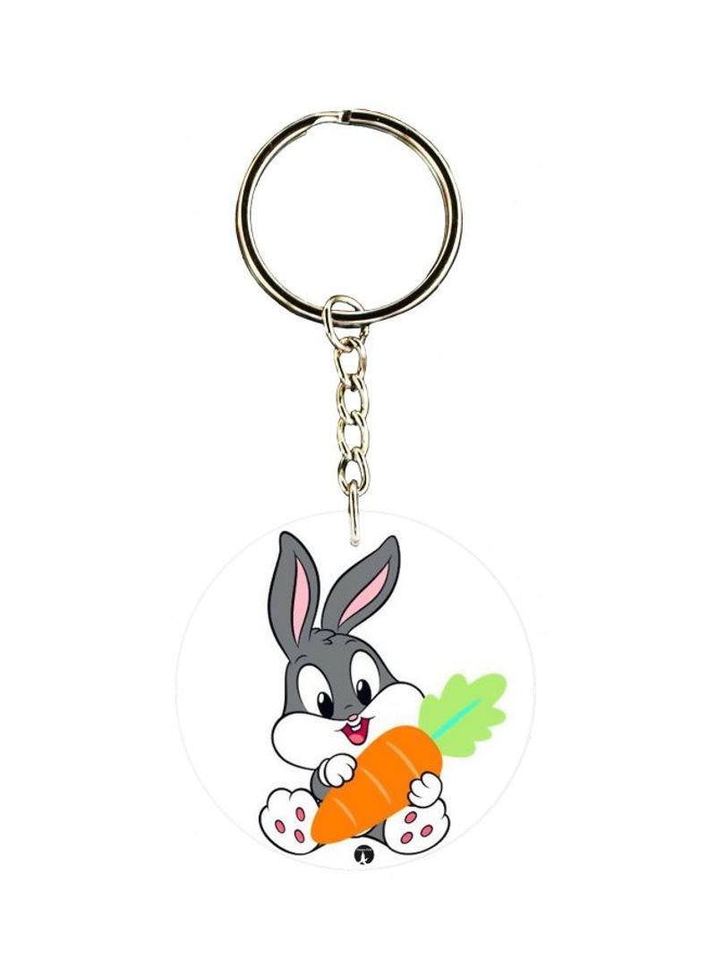 Cartoon Printed Double Sided Keychain