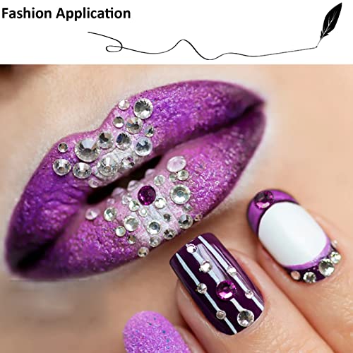 Dowarm 1440 Pieces SS4 Flatback Rhinestones, 1.5MM Flatback Crystal Clear Rhinestones for Craft, Nails, Dance Costumes, Non Hotfix - Image 3