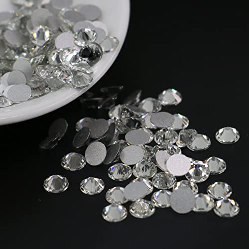 Dowarm 1440 Pieces SS4 Flatback Rhinestones, 1.5MM Flatback Crystal Clear Rhinestones for Craft, Nails, Dance Costumes, Non Hotfix - Image 5