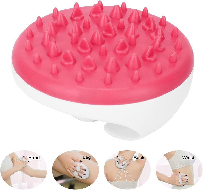 klarako Shower Beauty Brush, Soft Silicone Round Shape Exfoliating Face Exfoliator Brush for Washing Hair and Bathe(Rose Red) - Image 4