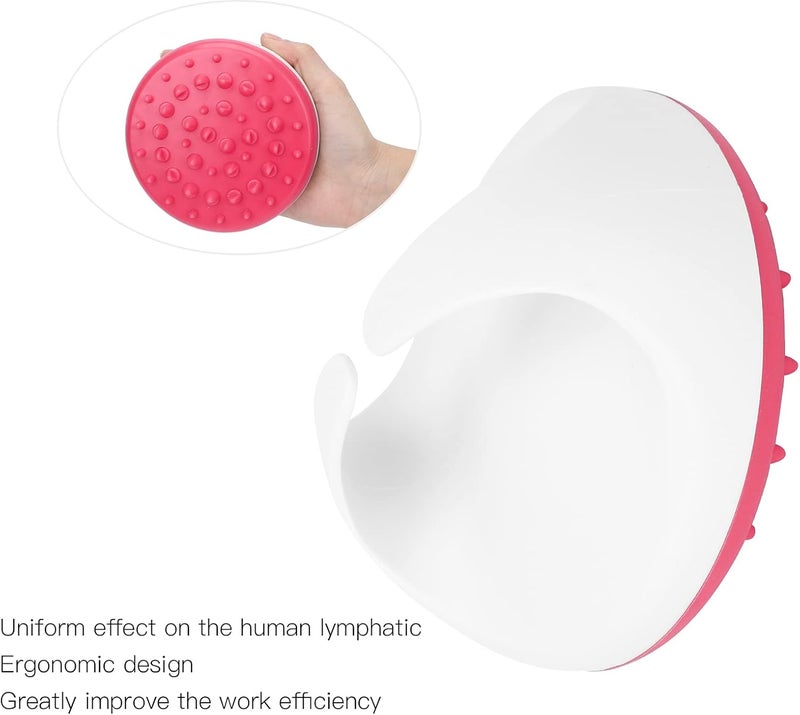 klarako Shower Beauty Brush, Soft Silicone Round Shape Exfoliating Face Exfoliator Brush for Washing Hair and Bathe(Rose Red) - Image 3