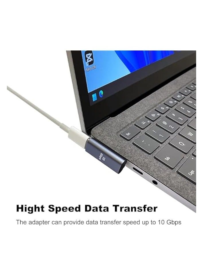 erorex 2 Pack 90 Degree USB C Female to USB Male Adapter, Type C to USB A Left and Right Angle Charger Converter, Suitable for Laptop/Mobile Phone/Tablet/PC - Image 3