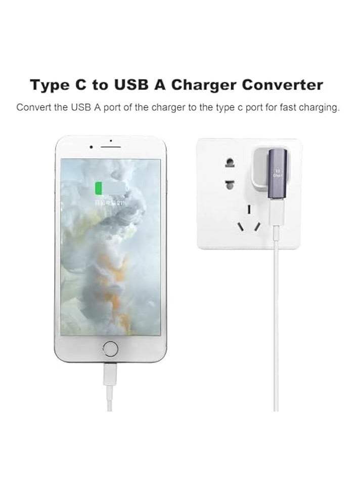 erorex 2 Pack 90 Degree USB C Female to USB Male Adapter, Type C to USB A Left and Right Angle Charger Converter, Suitable for Laptop/Mobile Phone/Tablet/PC - Image 4