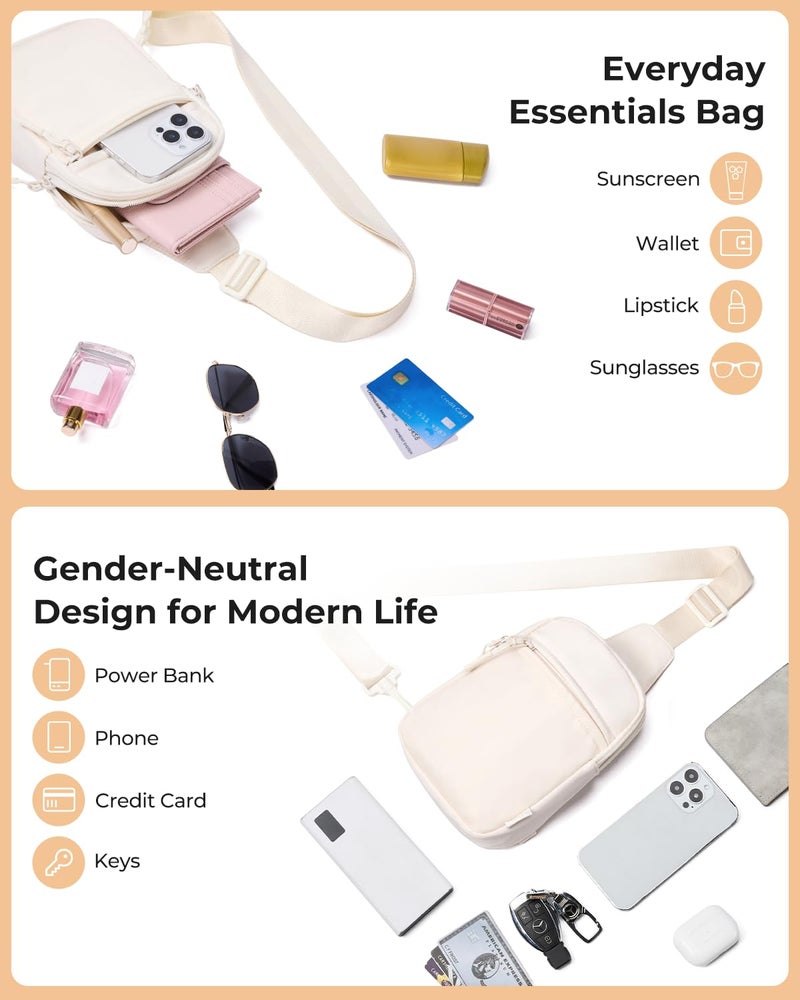 CHOLISS Small Crossbody Bags for Women and Men, Sling Backpack Travel Bag Nylon - Image 3