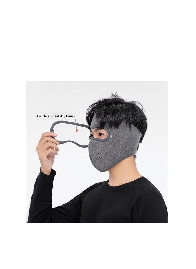 A face mask to protect against cold and dust to provide ideal protection and comfort in various weather conditions. It is lightweight and breathable, making it the ideal choice for daily use in cold weather or while walking in dusty places. 2-Piece Gray/Pink