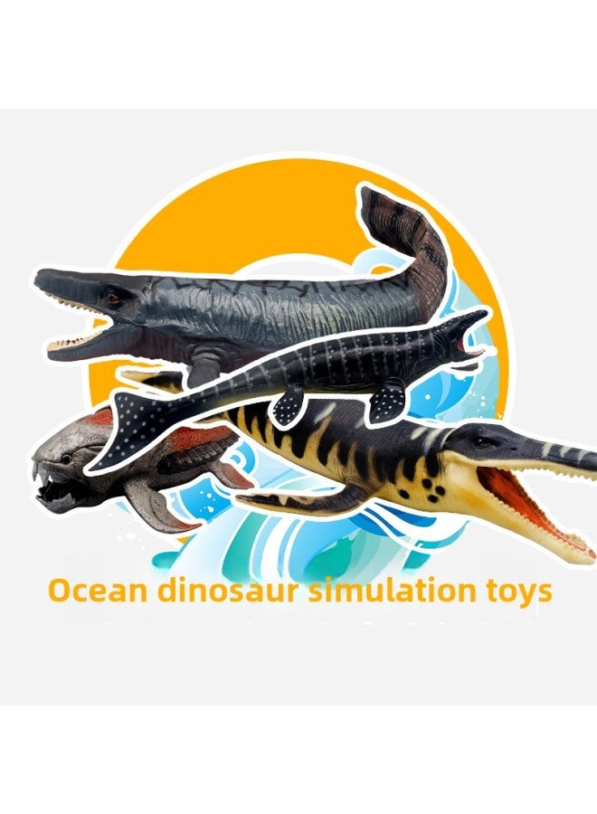 Children's Jurassic Dinosaur Toy Undersea Solid Canglong Sliding Tooth Dragon Sea King Dragon Simulation Animal Model Cross-border-Color:Solid Neptune Dragon  - Image 3