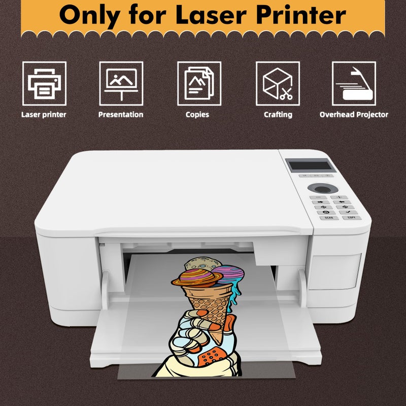 KOALA PAPER Koala Laser Transparency Film, Color Transparent Paper for OHP, Clear Overhead Projector Film 8.5x11 inches for Laser Jet Printer and Copier, Double-sided Printing Photo Transparent Film 20 Packs - Image 4