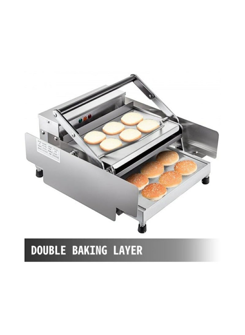 Generic Shoppers Hub PNQ Electric Commercial Heavy Duty SS Small 211 Burger Bun Toaster Hamburger Chicken Rolls Toaster for Ideal Use in Cafes Burger Joints Hotels Cloud Kitchens  - Image 2