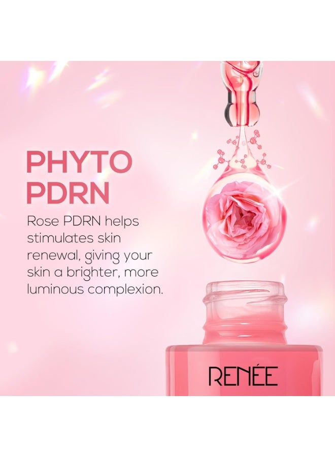 رينيه سيروم الوجه ريني بينك ثيرابي بي دي آر إن بينك ببتيد لبشرة متوهجة ومشرقة | يرطب، يعزز الكولاجين، يوحّد لون البشرة | خفيف ويمتص بسرعة | غني بحمض الهيالورونيك والنياسيناميد | 30 مل - Image 2