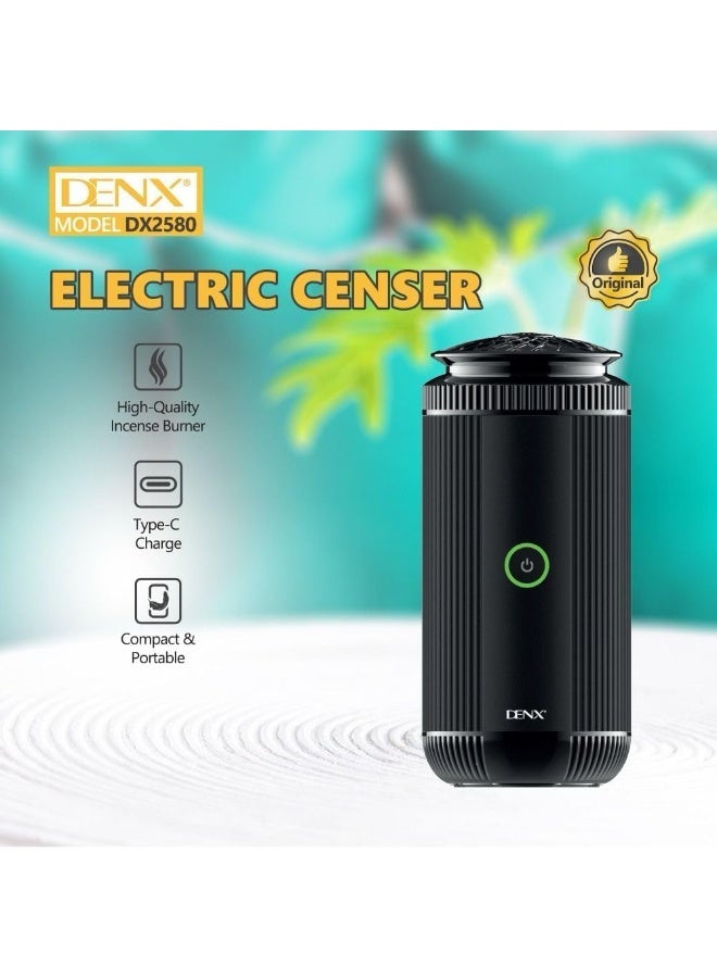 DENX DX2580 Electric Incense Burner – Portable Bakhoor Burner with Fast Heating Metal Coil, Multicolor, Compact 10×5×8 cm, Lightweight & Efficient Aroma Diffuser for Home, Office, Travel - Image 3