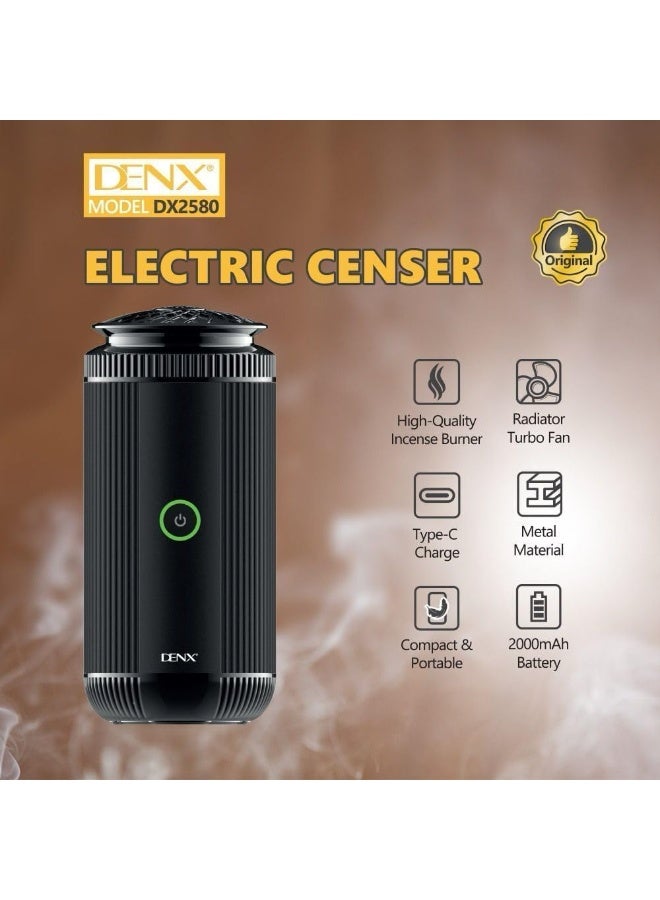 DENX DX2580 Electric Incense Burner – Portable Bakhoor Burner with Fast Heating Metal Coil, Multicolor, Compact 10×5×8 cm, Lightweight & Efficient Aroma Diffuser for Home, Office, Travel - Image 5