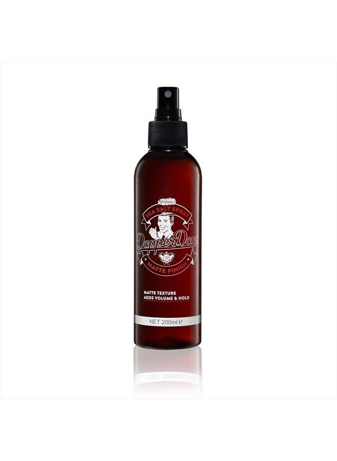 Dapper Dan Sea Salt Spray, Men's Texturising Hair Sea Salt Spray, Matte and Textured Finish, For Natural Looks or Thickness and Volume, Classic Sandalwood Scent, 1 x 200ml  - Image 1