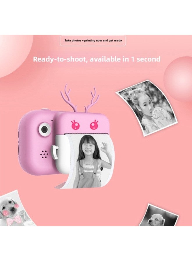 Generic Children's Camera 24 Million HD Dual-lens Video Mini Polaroid Camera-Color:32GB Memory Card  - Image 3