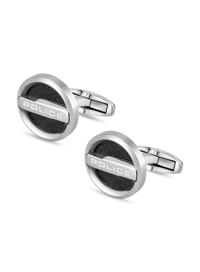 بوليس Orbium Round Stainless Steel Cufflinks for Men
