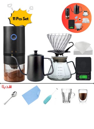 11 قطعة V60 Premium Pour Over ماكينة صنع القهوة اليدوية مع مجموعة منقط المطحنة اليدوية - pzsku/ZB3030C0A51B8A416D623Z/45/1741250515/1c445373-61bf-43c5-b6cd-2bf81d5000ab