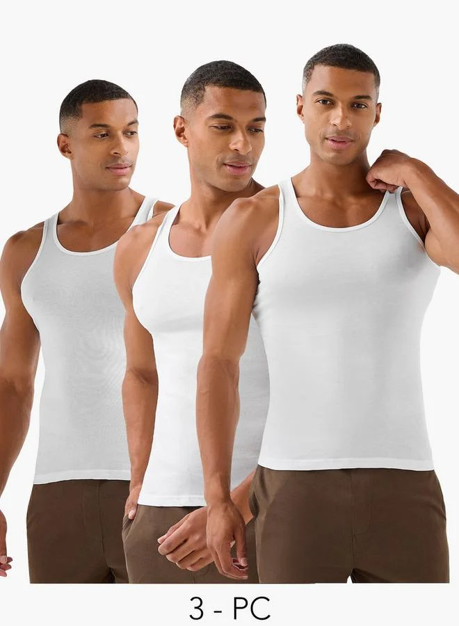 FAV Men Cotton Vests - Pack of 3