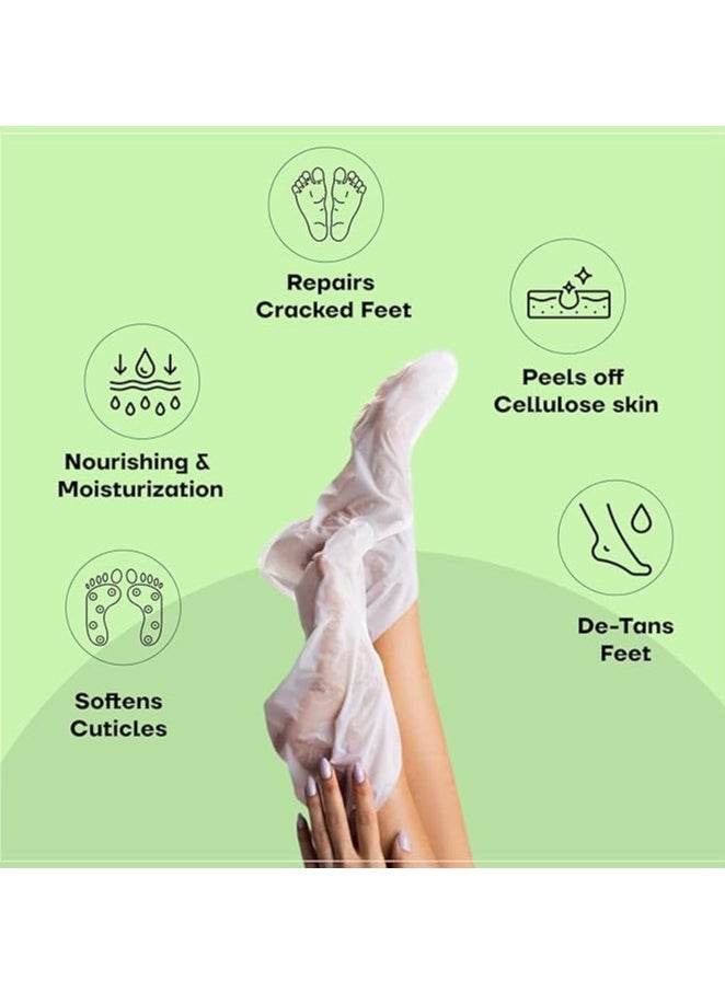 MOUNTAINOR Peeling Foot Mask Exfoliates & Brightens, Remove Dead Cell, Rejuvenates Skin For Men And Women 40gm 1 Pair