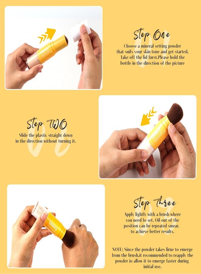 Deepmind Mineral Hair Sunscreen Setting Powder, SPF 35, Matte Oil Control Mineral Brush on Sunscreen Powder for Face & Scalp, Natural Loose Setting Face Powder, Lasting Lightweight Breathable (02# Medium, 8g) - Image 5