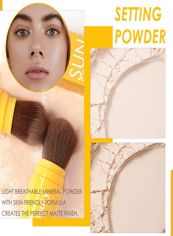 Deepmind Mineral Hair Sunscreen Setting Powder, SPF 35, Matte Oil Control Mineral Brush on Sunscreen Powder for Face & Scalp, Natural Loose Setting Face Powder, Lasting Lightweight Breathable (02# Medium, 8g) - Image 4