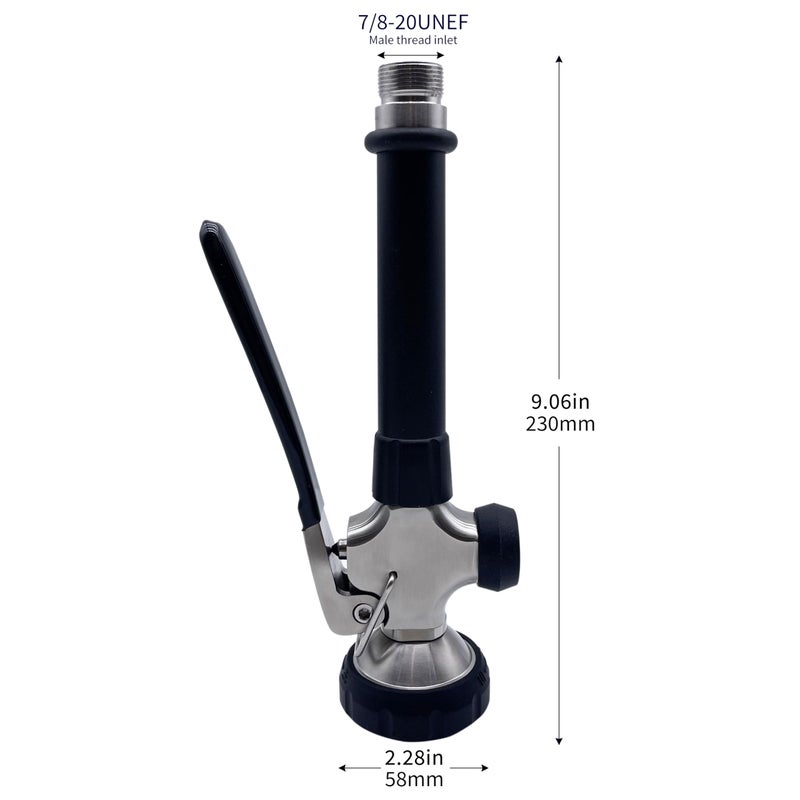 Achelous Pre Rinse Spray Valve Head Dual Function  Commercial Sink Faucet Sprayer Head with Grip Handle  High Pressure Dish Sprayer Nozzle for Commercial Kitchen Faucet Replacement - Image 3