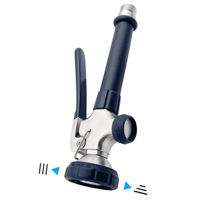 Achelous Pre Rinse Spray Valve Head Dual Function  Commercial Sink Faucet Sprayer Head with Grip Handle  High Pressure Dish Sprayer Nozzle for Commercial Kitchen Faucet Replacement - Image 2