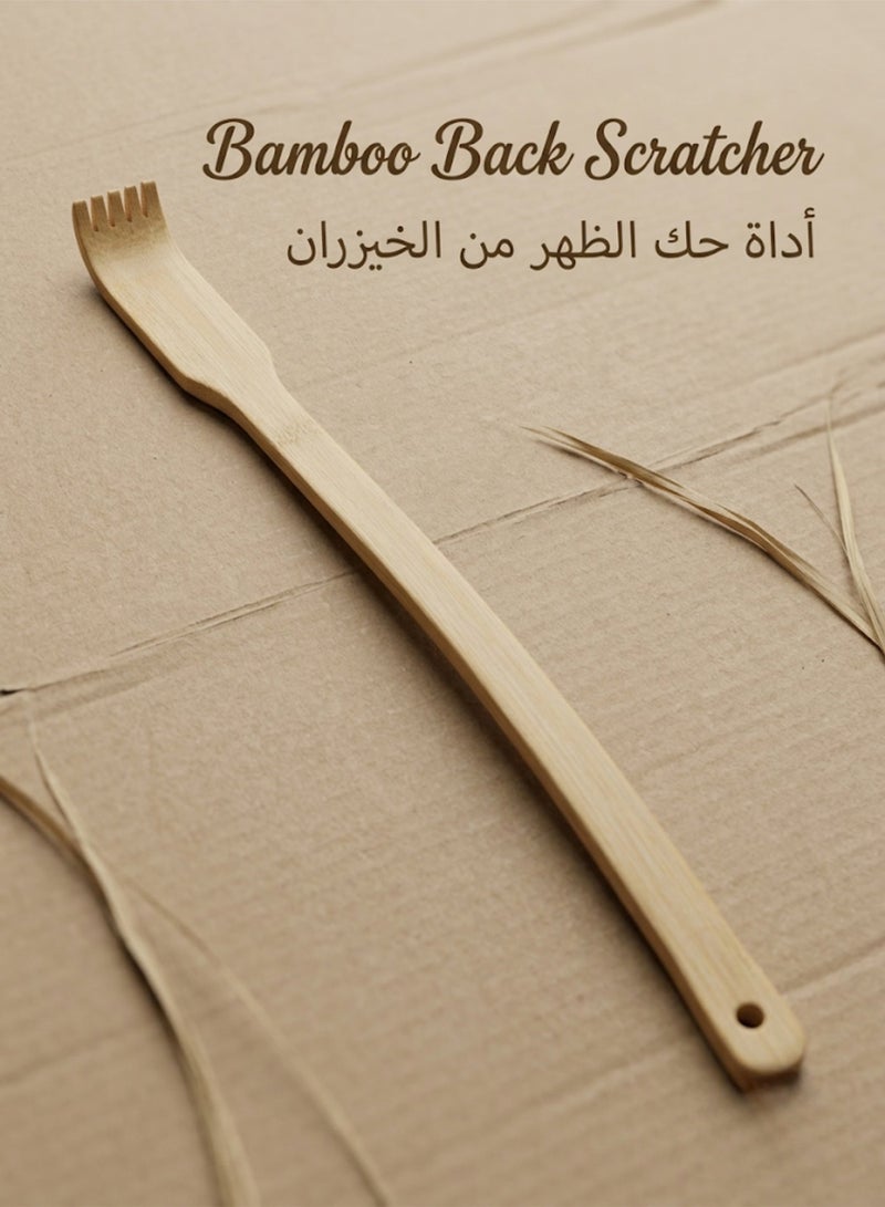 حكاكة وهراشة ظهر خشبية خيزران بمقبض طويل مريح لتخفيف الحكة والوصول للأماكن الصعبة والظهر بسهولة - Image 3