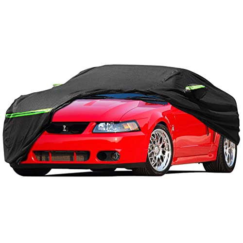 SPORTULI Waterproof Car Cover Replace for 1994-2004 Ford Mustang, 6 Layers All Weather Custom-Fit Mustang Full Car Covers with Zipper Door for Snow Rain Dust Hail Protection (1994-2004) - Image 1