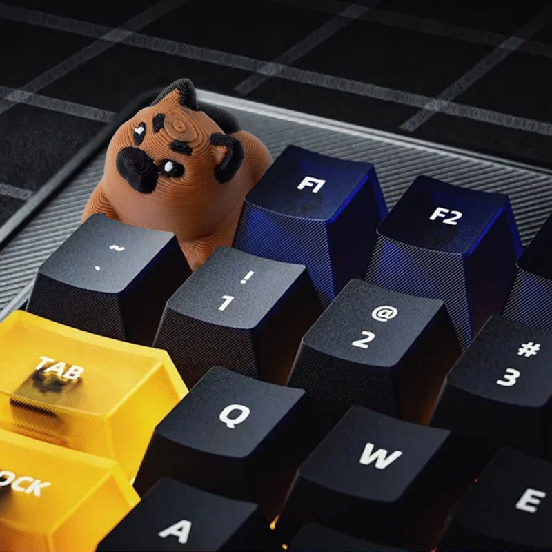 Matted White Shiba Inu Keycap Pbt Two Tone Injection Molded Mechanical Keyboard Keycap Oem Profile For Gaming Characters Never Wear Off Wear Resistant Oil Repellent Esports Gaming Accessories - Image 3