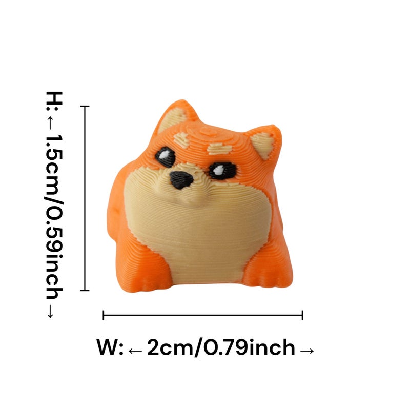 Matted White Shiba Inu Keycap Pbt Two Tone Injection Molded Mechanical Keyboard Keycap Oem Profile For Gaming Characters Never Wear Off Wear Resistant Oil Repellent Esports Gaming Accessories - Image 5