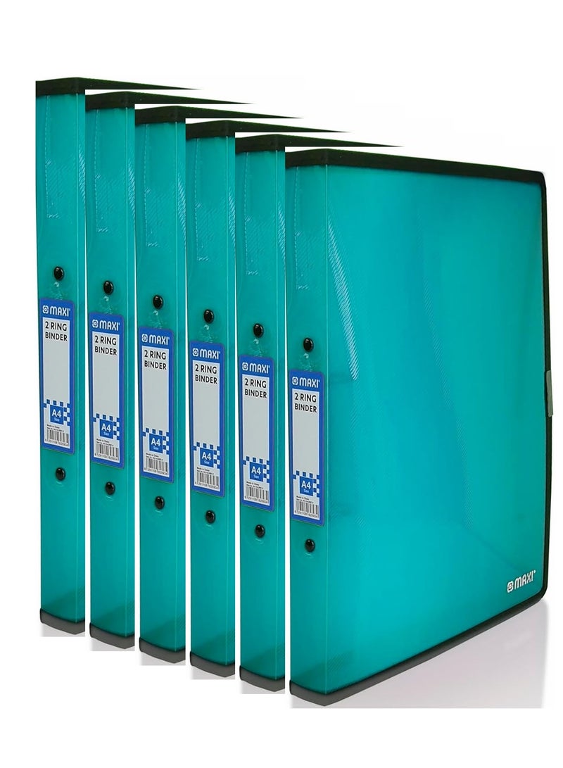 Maxi 6-Piece A4 Size Two Ring Binder Turquoise Blue  - Image 1