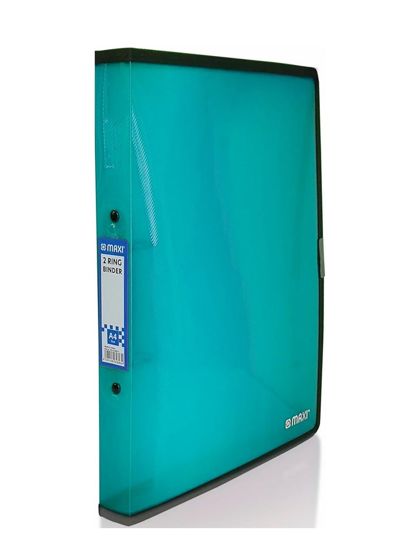 Maxi 6-Piece A4 Size Two Ring Binder Turquoise Blue  - Image 2