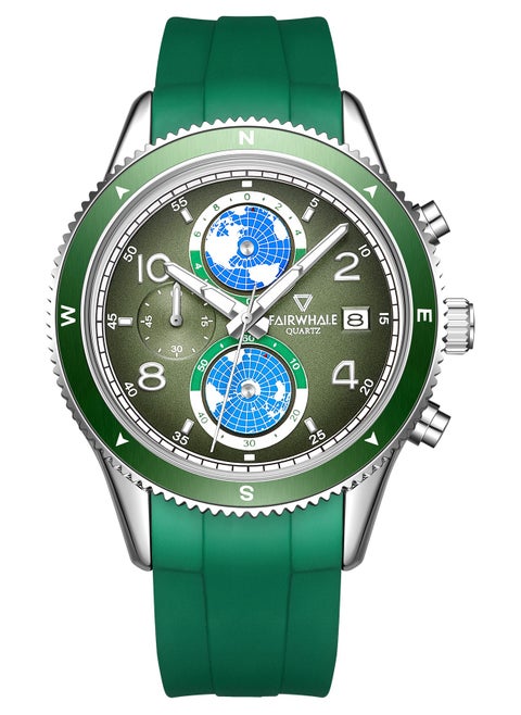 Men's Watches Quartz Luxury Waterproof Resin Green Strap Watches Sports Watches Men's Waterproof Watches Men's Automatic Watch Chronographs