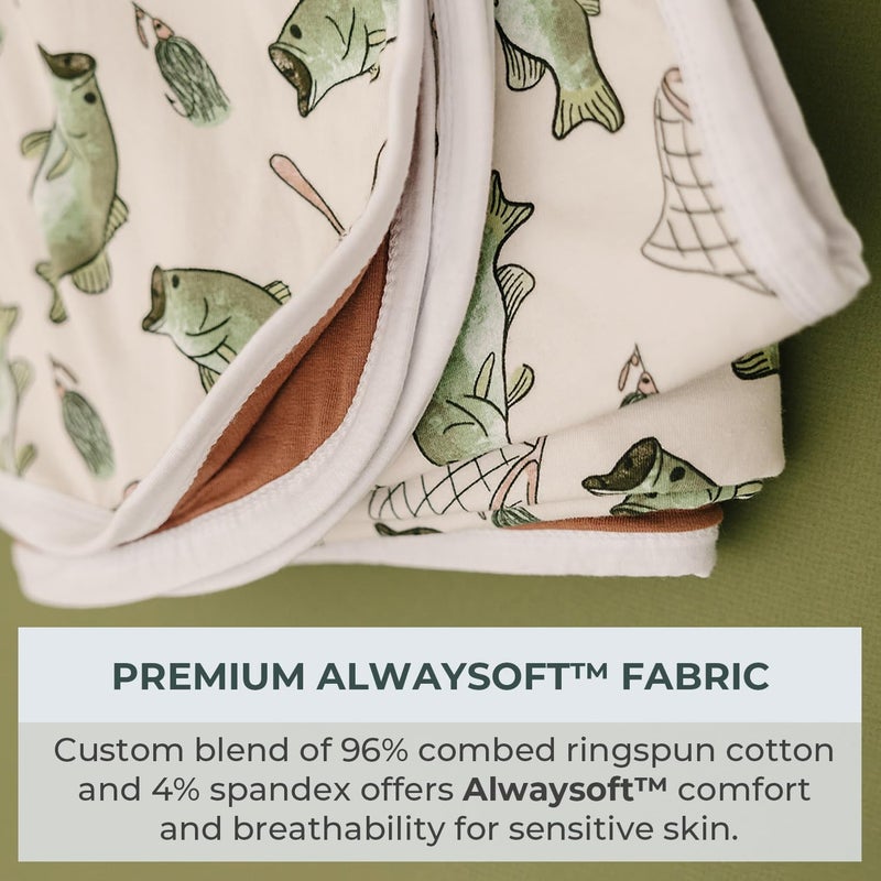 Pobibaby Pobi Baby Premium Baby Blanket Soft Stretchy Quilt for Babies Toddlers Kids Gone Fishing - Image 2