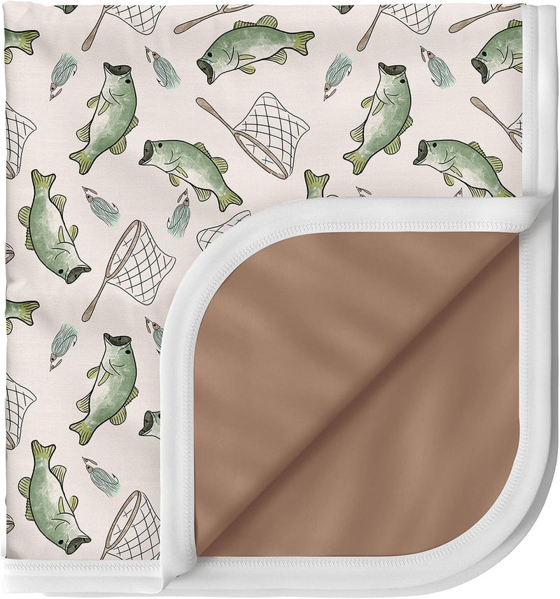 Pobibaby Pobi Baby Premium Baby Blanket Soft Stretchy Quilt for Babies Toddlers Kids Gone Fishing - Image 1